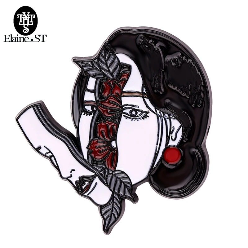 Женская эмалированная брошь с разрезом в готическом стиле аксессуар для сумки