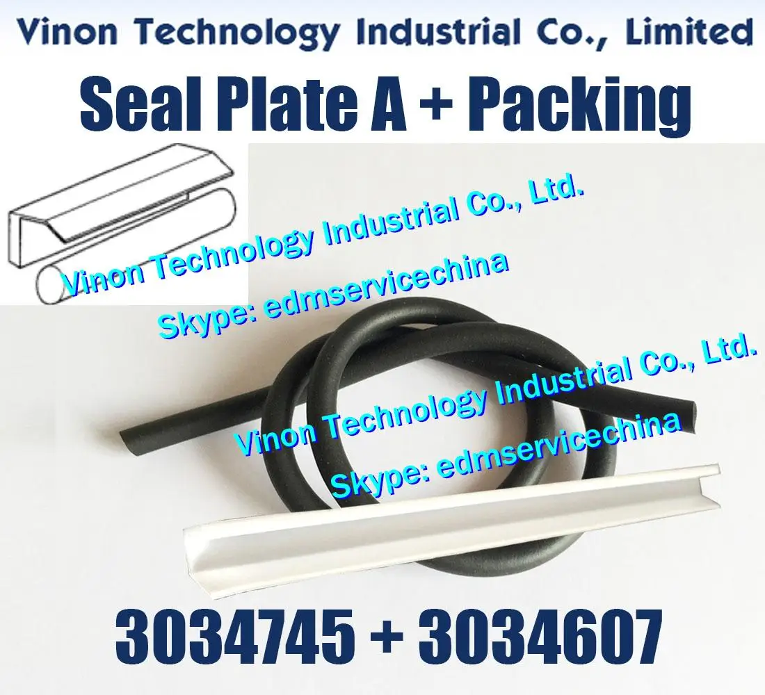 3034745+3034607 Seal Plate A+Packing 600mm Set for Sodic k AQ360LX wire cut edm machine WM500345B edm Sealling Parts for repair