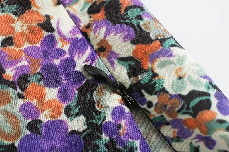 Женская винтажная блузка кимоно с цветочным принтом плиссированная рубашка