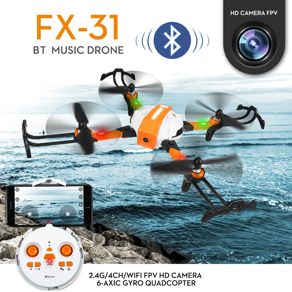 FX 31 2 4G 4CH RC Дрон с камерой 720P оптический поток позиционирование высота Удержание