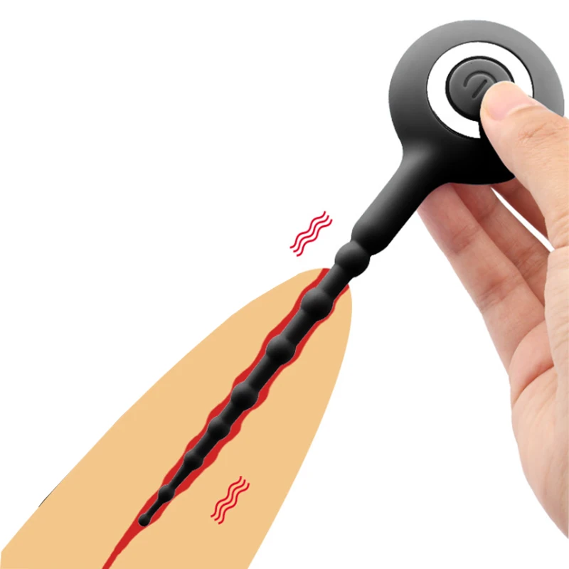 Вибратор для уретры 10 скоростей силиконовый катетер расширитель массажер