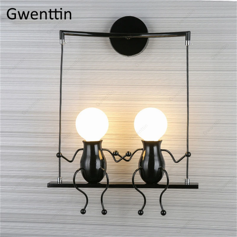 Качели для детей настенный светильник скандинавские настенные бра спальная кровать светодиодный