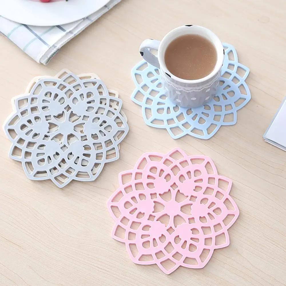 MeterMall нескользящий полый цветок Анти-ожога подстилка для чая кофе изоляционный