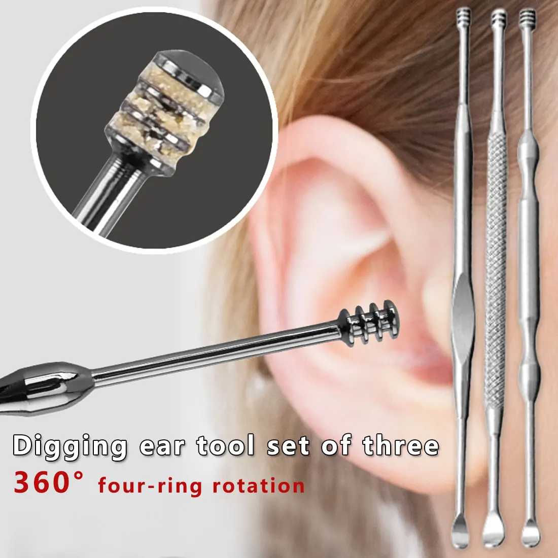 

1 шт., ухочистка из нержавеющей стали для удаления ушного воска