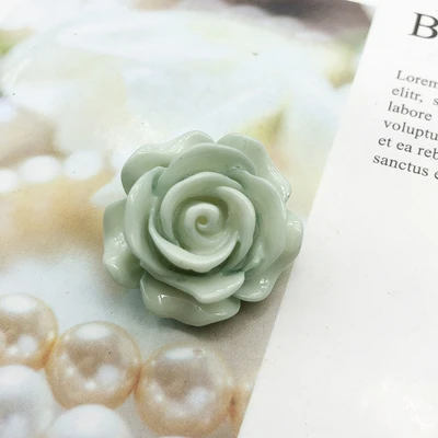 

Free shipping 10pcs/lot 30mm light green stereo flower buttons coat buttons