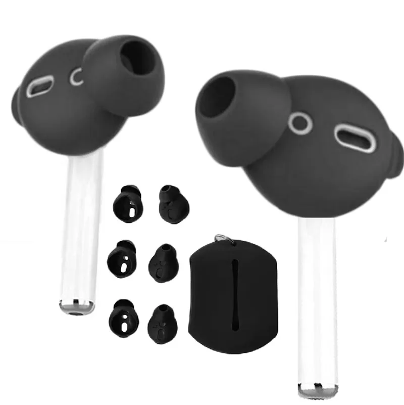 3 пары+ 1 крышка амбушюры чехол для наушников для iphone-Airpods силиконовые наушники-вкладыши анти-осыпание безболезненные наушники крышка для-Airpod