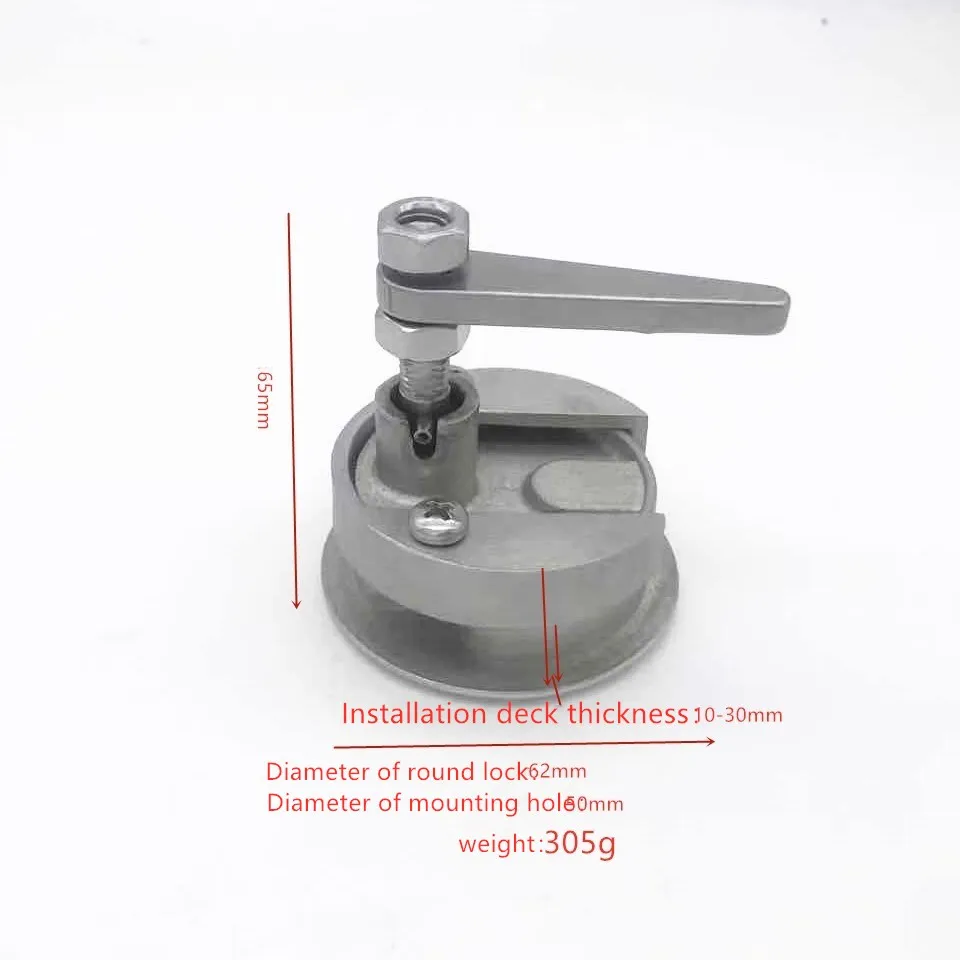 Stainless Steel Flush Mount Hatch Pull Latch Marine Lock with Key Lift Slam Hardware for RV Yacht Boat Deck | Спорт и развлечения