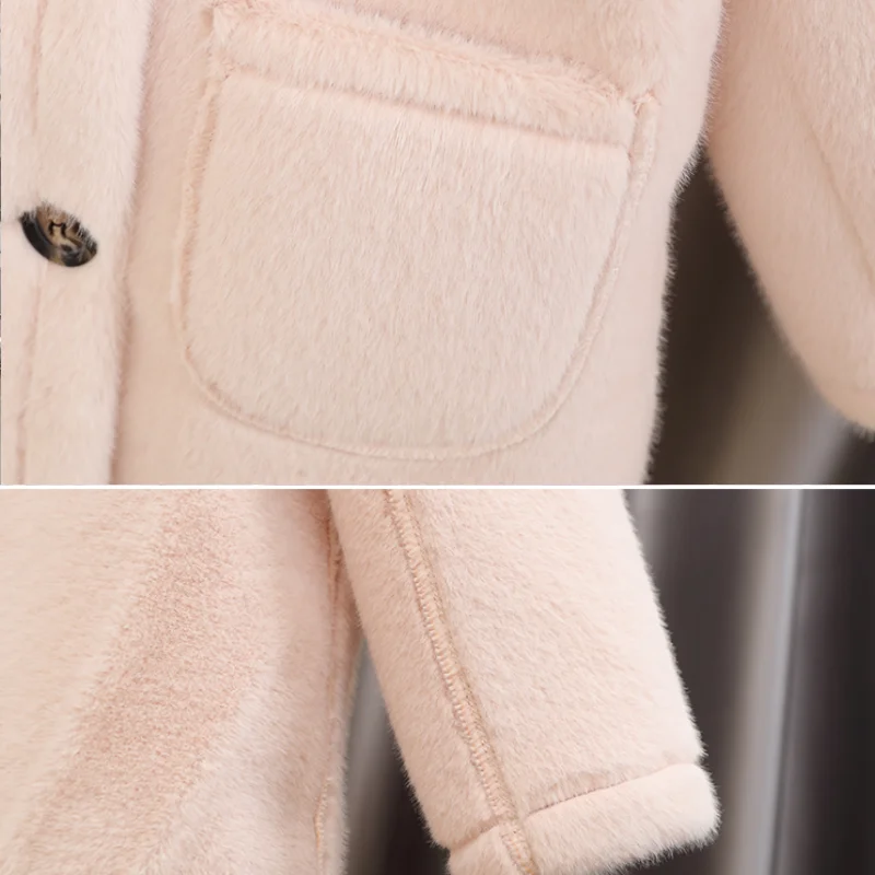 

Fashion Baby Girl Winter Jacket Faux Fur Thick Toddler Teen Child Warm Coat Wool Baby Outwear High Quality Girl Clothes 3-14Y