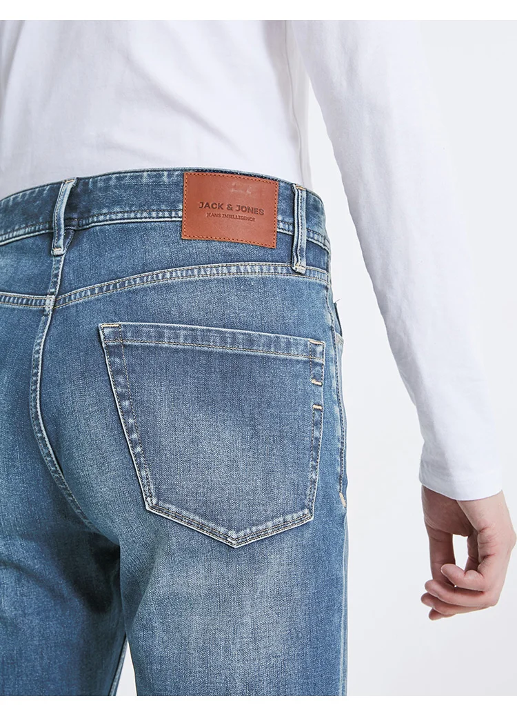 JackJones мужские эластичные мужские джинсы хлопковые джинсовые широкие брюки подходят брюки бренд Мужская одежда 219132584