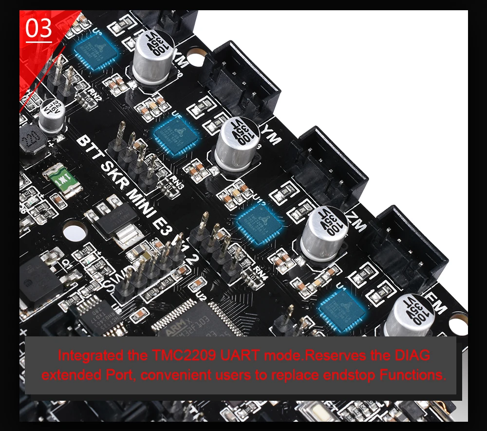BIQU BIGTREETECH SKR MINI E3 32 бит плата управления интегрированная TMC2209 UART RGB Marlin для Ender 3 Ender 5 Pro части 3d принтера