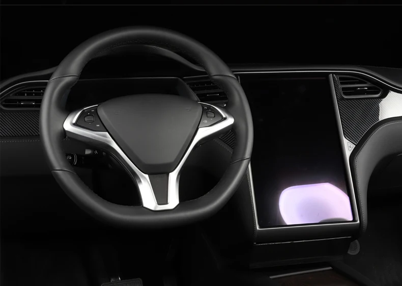 LUCKEASY Автомобильный руль декоративная заплатка для Tesla модель X/S- ABS рулевое колесо аксессуары декоративная рамка патч