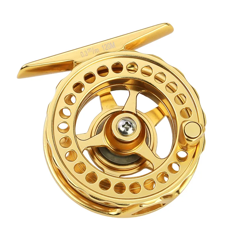 

YINGTOUMAN 1PCS/LOT Bleeding Metal Fishing Wheel 2 BB Front Wheel Ice Fishing Fly Fishing Wheel Fishing Reel Flywheel Long Tail