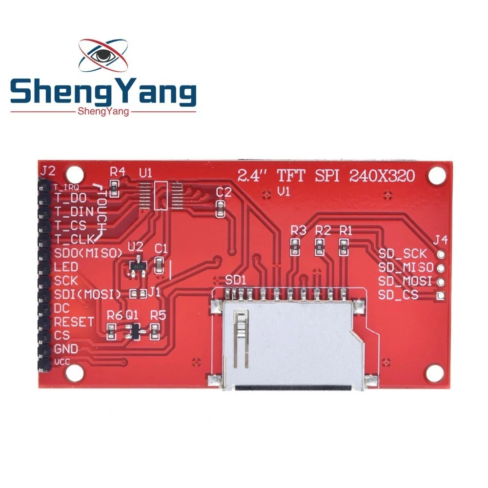 2," 2,4 дюйма 240x320 SPI TFT lcd модуль последовательного порта 5 В/3,3 В PCB адаптер Micro SD карта ILI9341 ЖК-дисплей белый светодиодный для Arduino