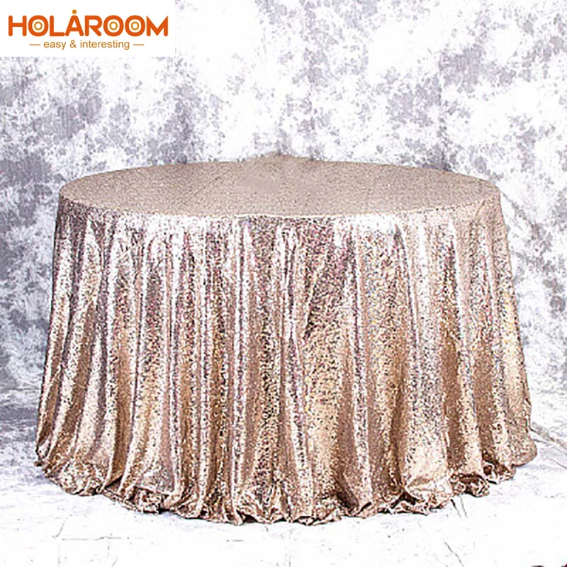 Скатерть из розового золота с блестками круглая прямоугольная скатерть вышивкой