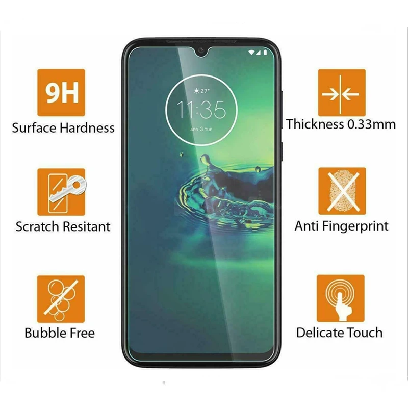 2pcs for motorola moto g8 power glass screen protective tempered glass on moto g6 g7 g8 g9 play plus power e4 e5 protector film free global shipping