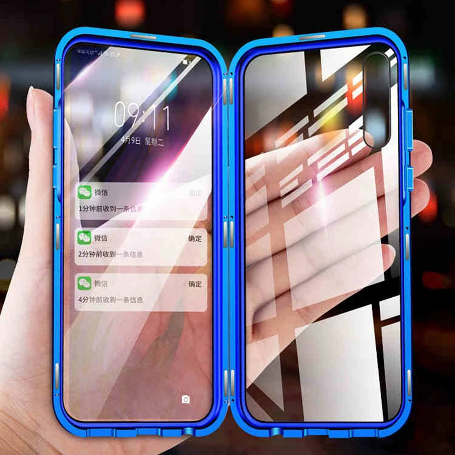 Магнитный чехол с защитой 360 градусов для Xiaomi Redmi Note 9 8 Pro 8T 9s поглощающее двойное