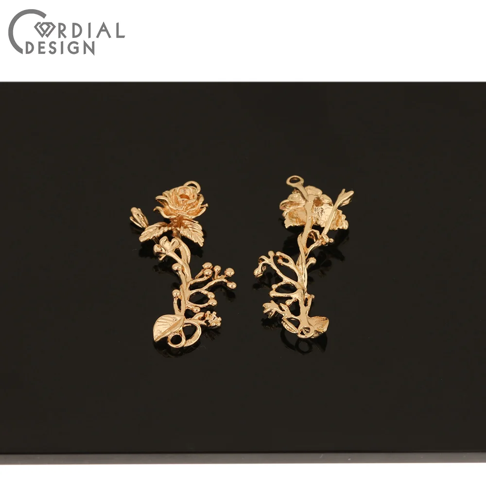 

Cordial Design 50Pcs 15*35MM Earrings Accessories/Charms/Flower Shape/Copper/Jewelry Findings & Components/Hand Made/Connectors