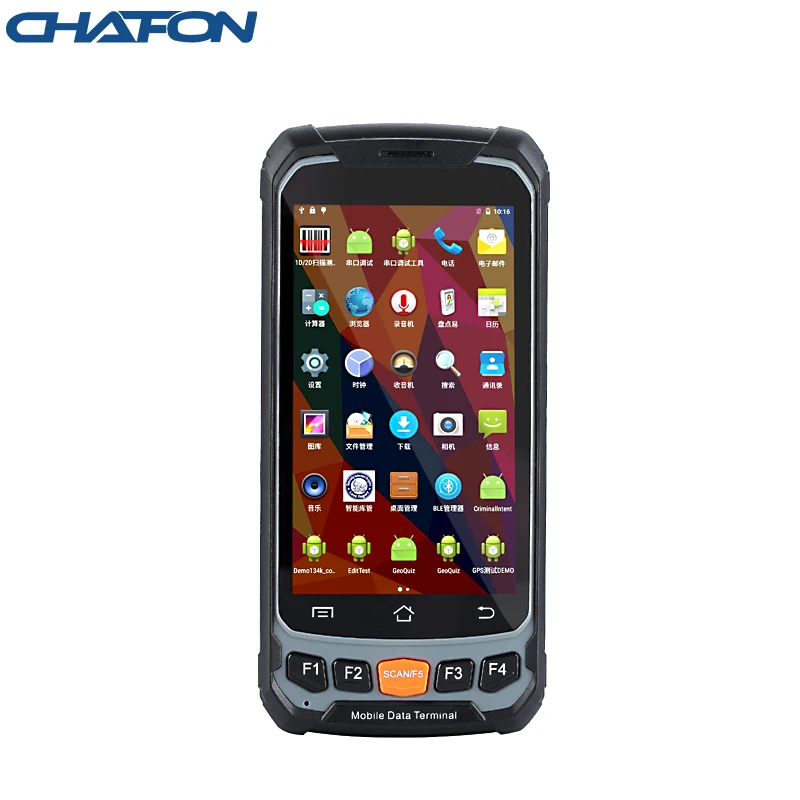 Портативный rfid терминал Chafon uhf android 7 0 bluetooth 4 дюйма большой экран дата 1D 2D лазерный