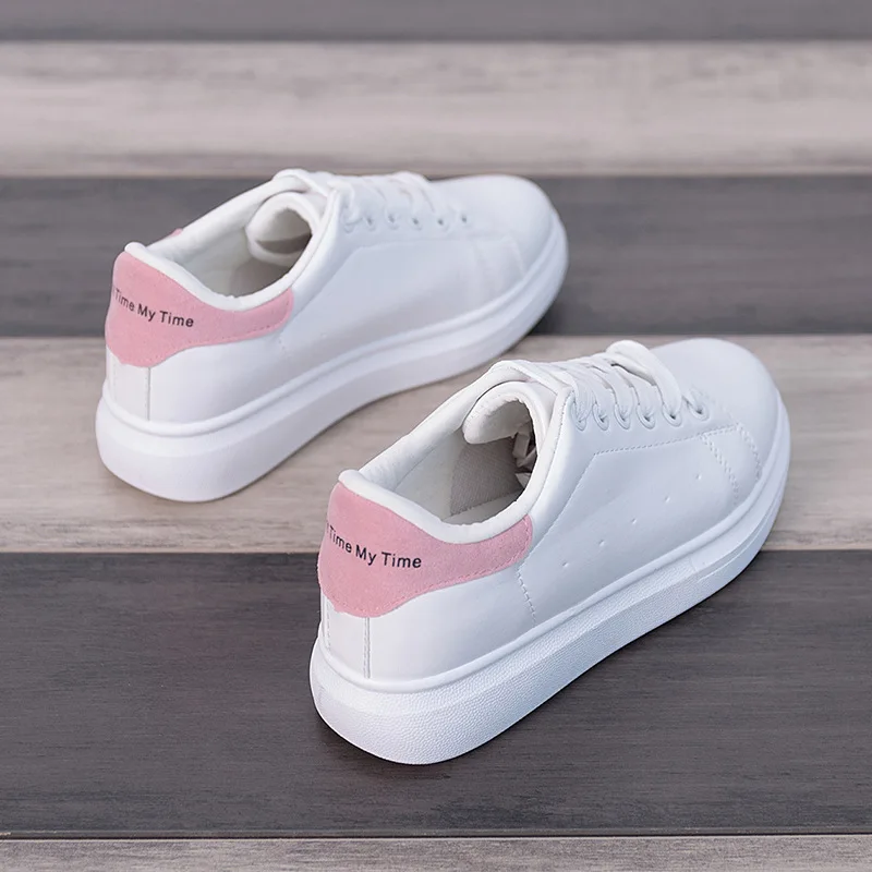 COWCOM/Новая женская обувь белого цвета на толстой подошве однотонная повседневная