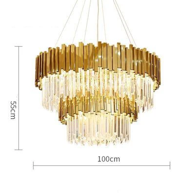 led g9 Нордик Нержавеющие Стали Хрустальные Круглые Светодиодные Лампы.Светодиодные Светильники Люстры Подвесные.Светильники Подвесные Светильники.Светильник Подвесной Светильник. Для Столовой,Фойе и Спальни - Цвет корпуса: 2 tier