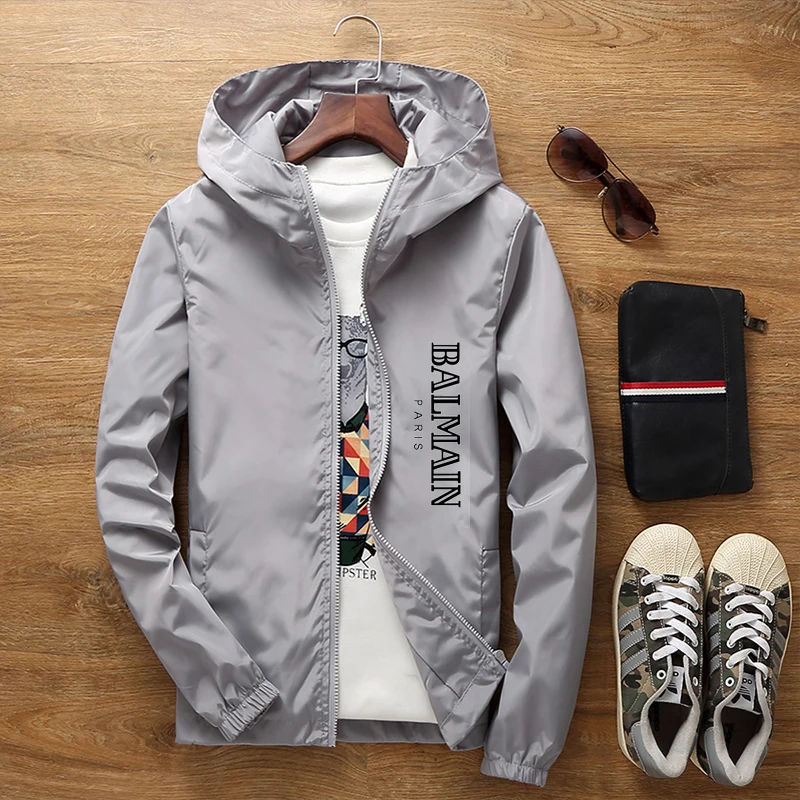 

Spring and summer New men's printed jacket fashion street clothing casual windbreaker Men's bomber jacket Men's zipper windbreak