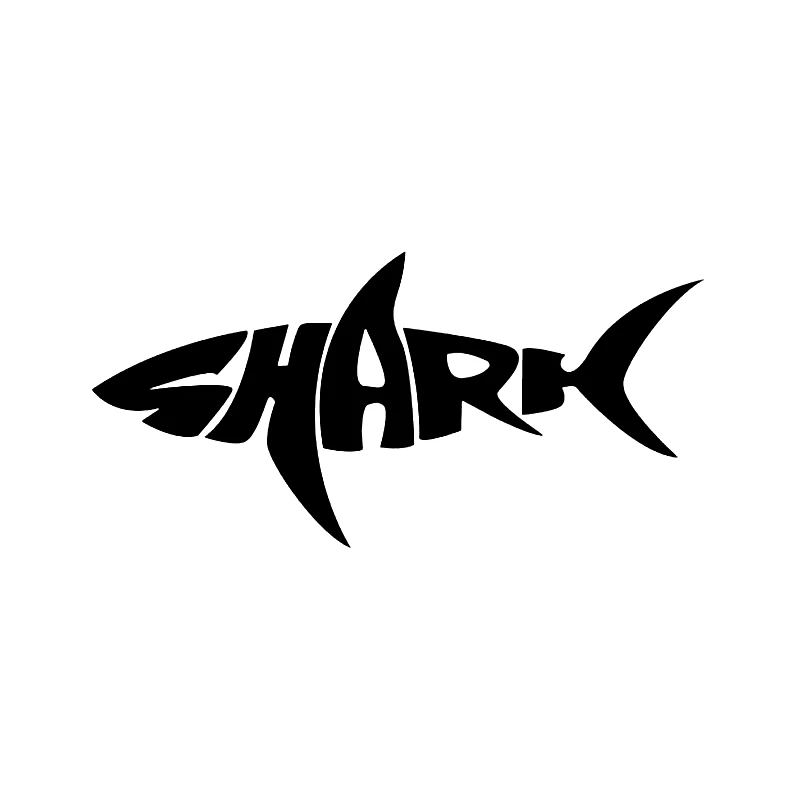 

SHARK Written Words, Fashion PVC Decal Car Sticker Accessories,Suitable for All Kinds of Cars,ZWW-2943