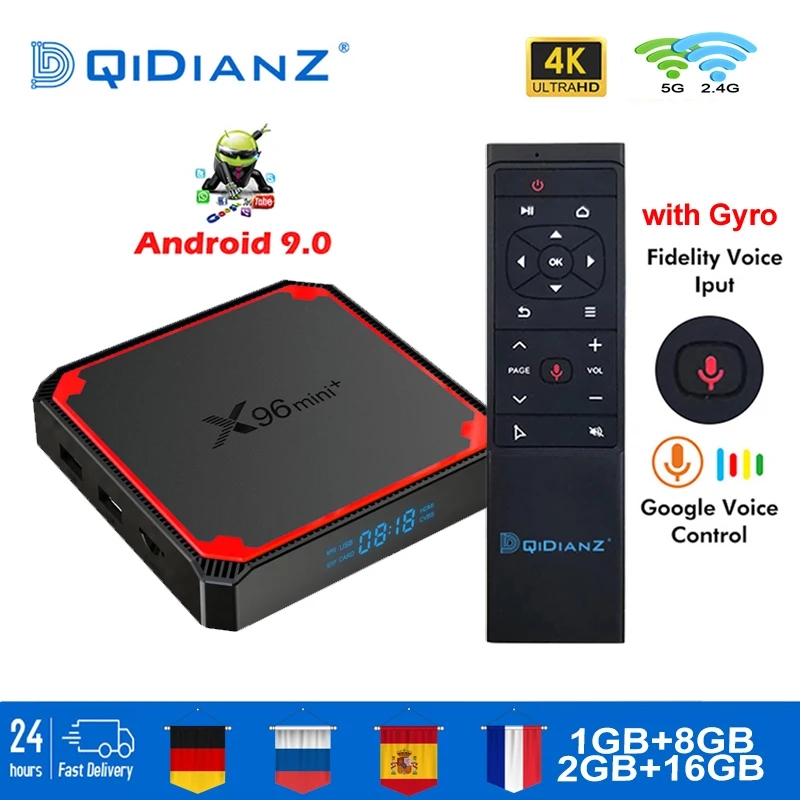 X96MINI + android 9 smart TV Box Amlogic S905W4 четырехъядерный 2 Гб 16 4k 3d 10x96 mini телеприставка