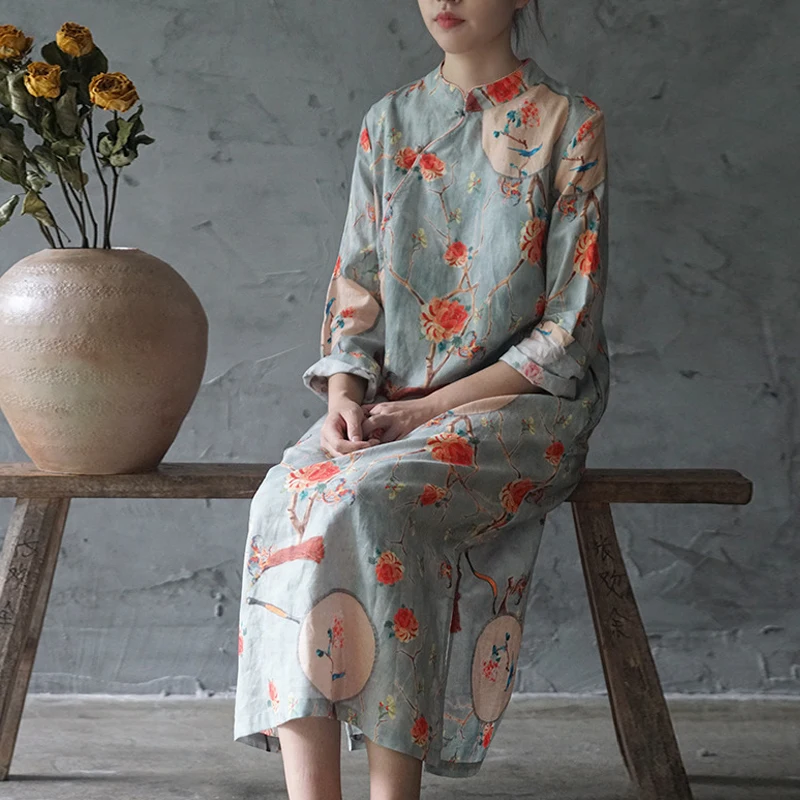 Новинка 2019 года. Осенняя мода. Платья с пряжками и цветочным принтом. Удобные