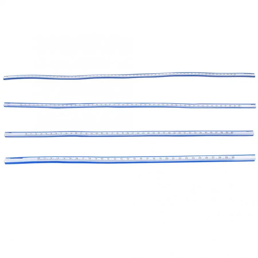 Flexible Plastic Drafting Drawing Curve Ruler Bend Geometric Measuring Rulers for arts painting measuring and drawing curve | Канцтовары