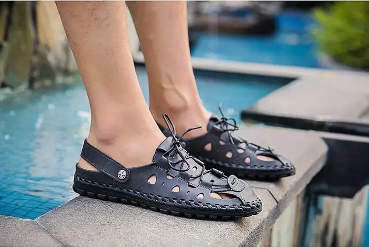 Мужские модные сандалии летние мужские пляжные брендовая мужская повседневная