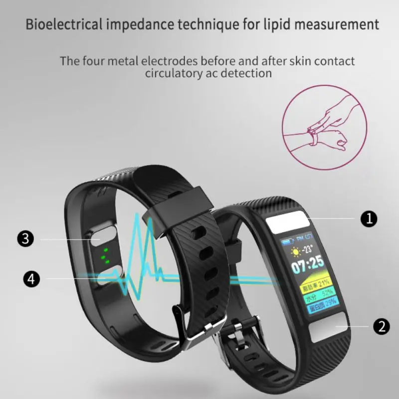 Многофункциональный фитнес-трек водонепроницаемый смарт-браслет для тела