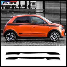 Автомобильная наклейка s Racing Sport Stripes для Renault Twingo-17, автомобильная дверная поясная наклейка, автомобильные аксессуары, украшение для тела, наклейка