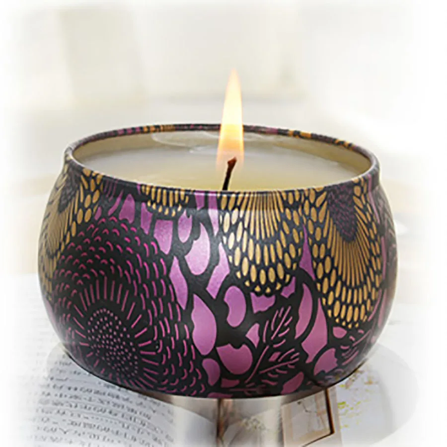 Рождественский подарок Weddingcandle коробка олова бледно лиловый вечерние Батарея на