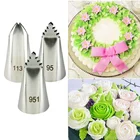 3 шт. #95 #951 #113 насадки с листьями, Кондитерские Насадки для украшения тортов, капкейков, Кондитерские насадки, инструменты для украшения тортов, насадка для крема