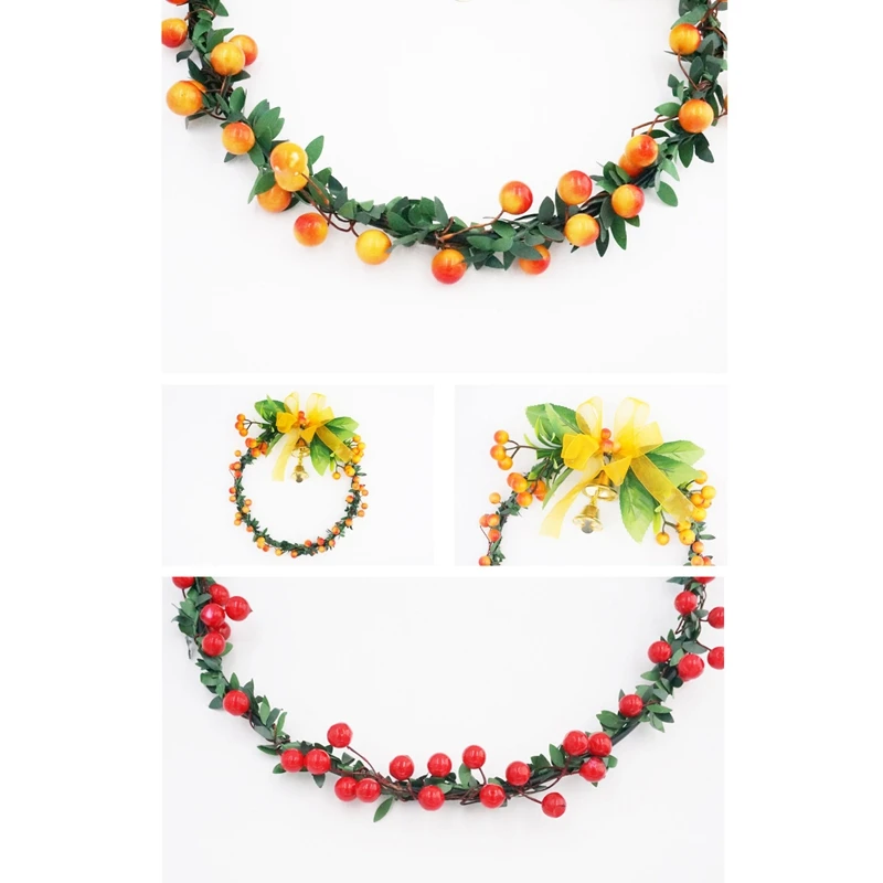 Искусственная гирлянда из ягод и растений настенная подвеска используемая для