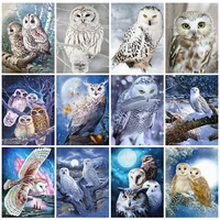 shayi 5d diamond painting cute owl animal full squareround drill embroidery cross stitch animals home decor painting