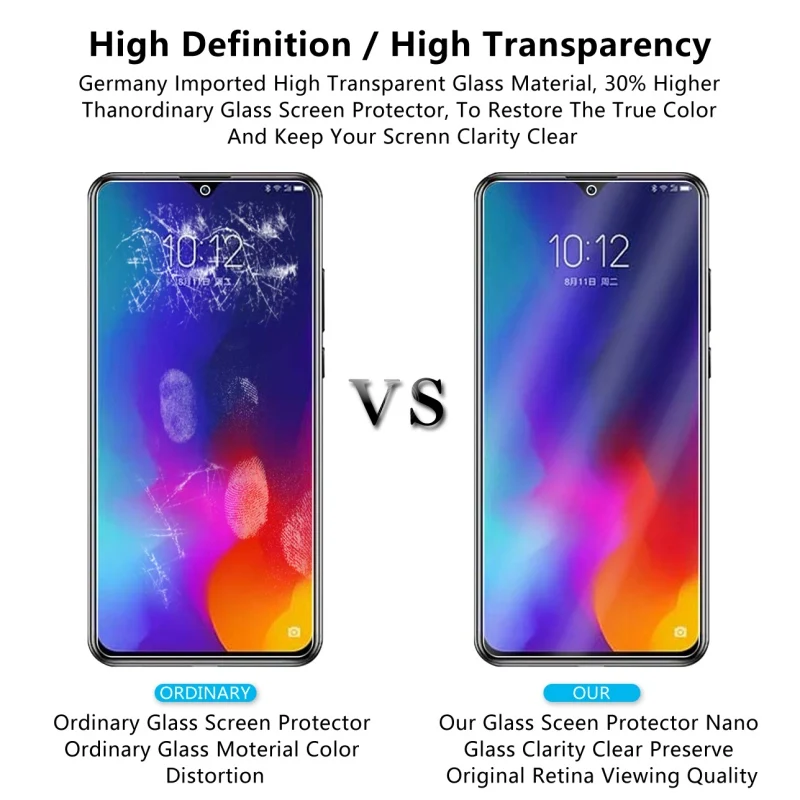 

2Pcs Tempered Glass For Lenovo Z6 Lite Pro Z5 Pro Z5s Screen Protector Protective Glass For Lenovo S5 Pro Glass Clear Film