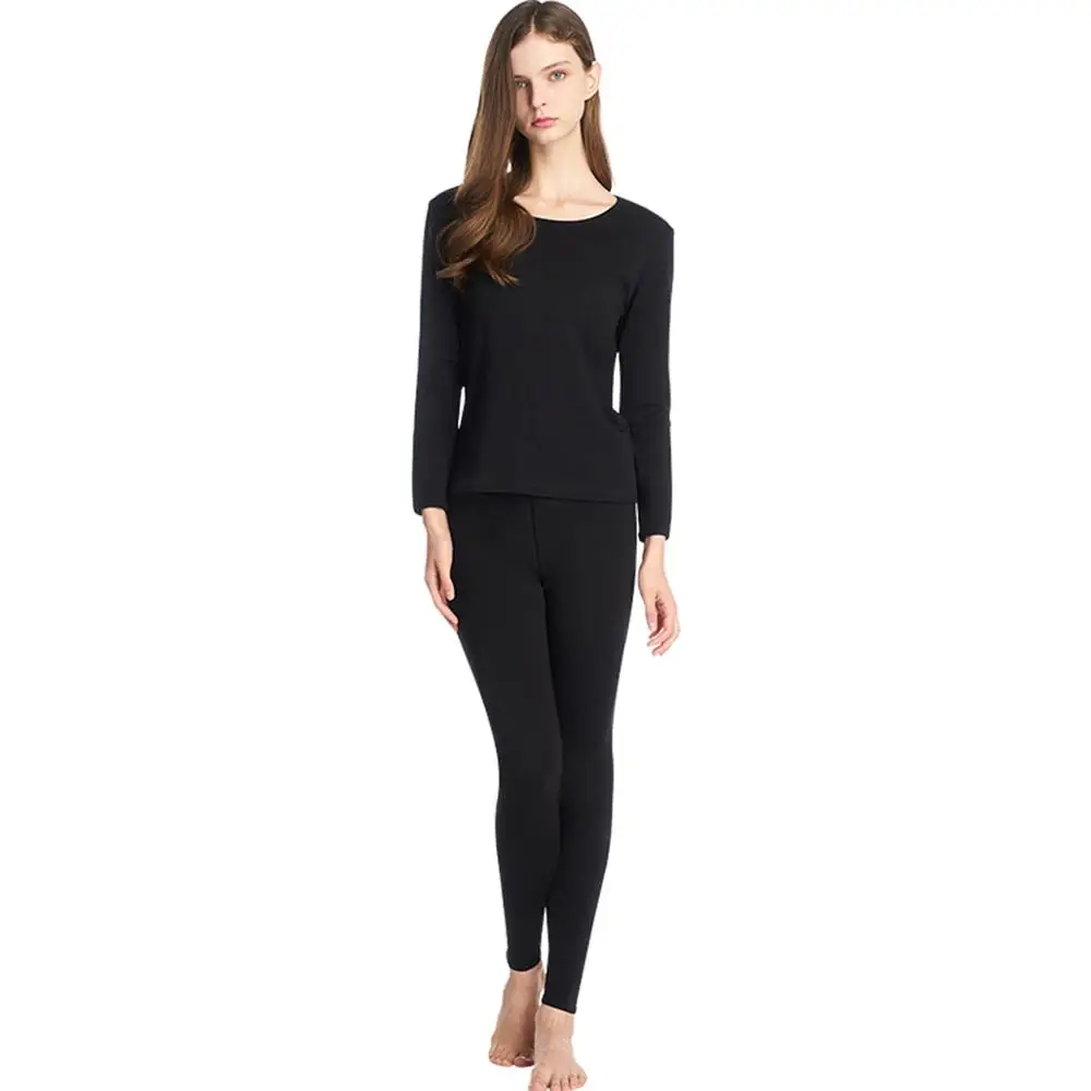 THREEGUN Seamless Breathable Warm Long Johns Ladies Slim Thermal Underwear Sets For Women Pajamas Winter Second Skin Termica