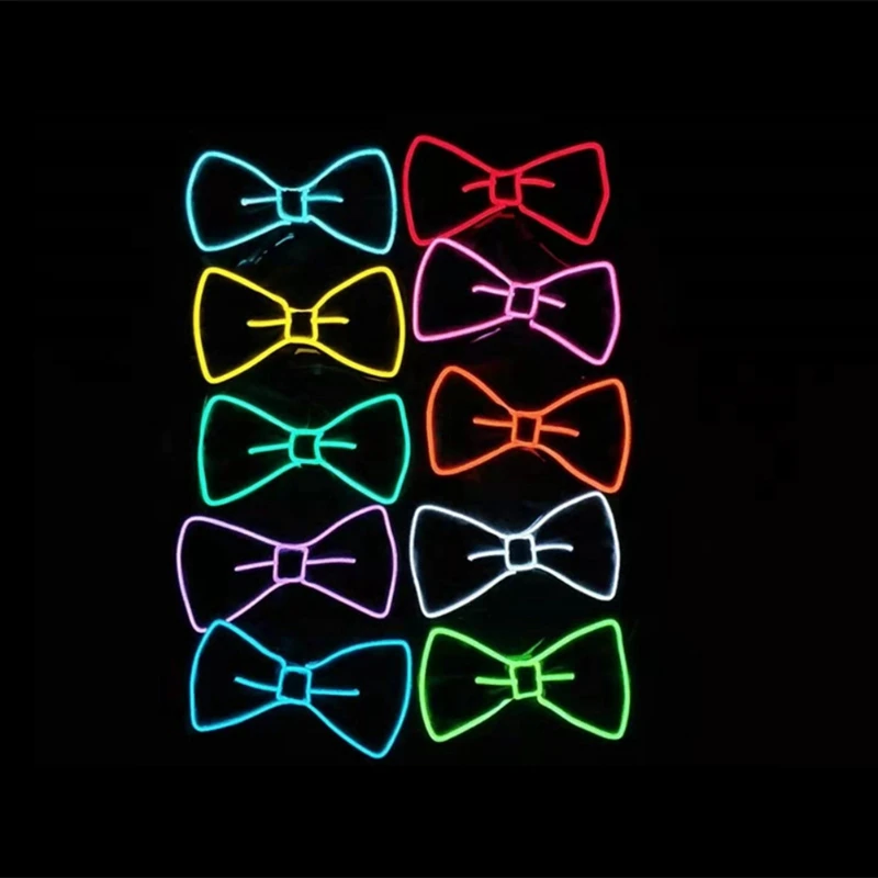 

LED Tie For Rave Party Lighting Bow Tie for Performance Show Party Gift For Men Holiday DIY Decoration Festive Party Supplies