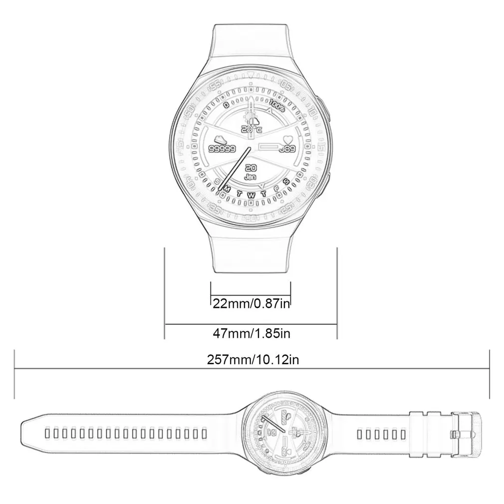 

MT-3 8G Memory Music Smart Watch Men Bluetooth Call Full Touch Screen Waterproof Smartwatch Recording Function Sports Bracelet