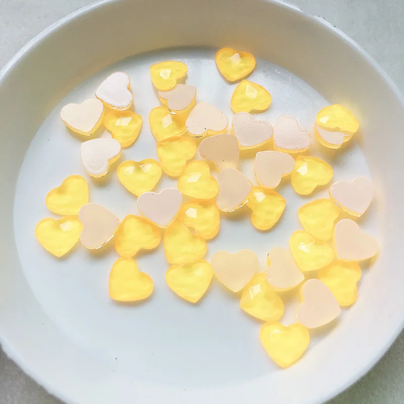 Heart Yellow Флуоресцентный мокко Стразы для ногтей со стразами для дизайн ногтей стекло разные формы ювелирные изделия с бриллиантами декоративный камень для ногтей украшения для маникюра 30 шт./лот - Цвет: Heart Yellow