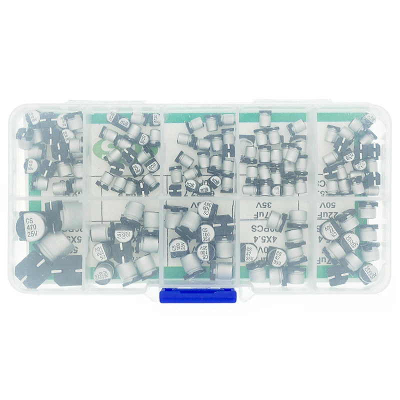 Электролитический конденсатор для поверхностного монтажа 10 значений 145 шт. набор