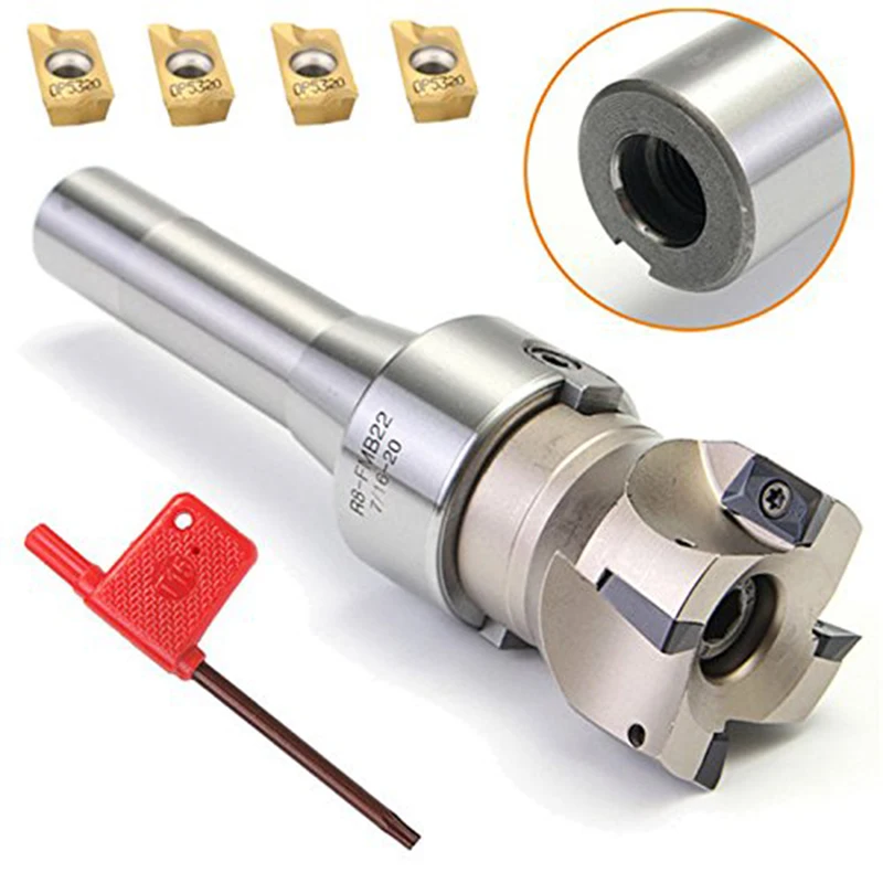 НАБОР КОНЦЕВЫХ ФРЕЗ R8 FMB 1 шт. 400R 50 мм резак + FMB22 Arbor 4 APMT16|Держатель инструментов| |