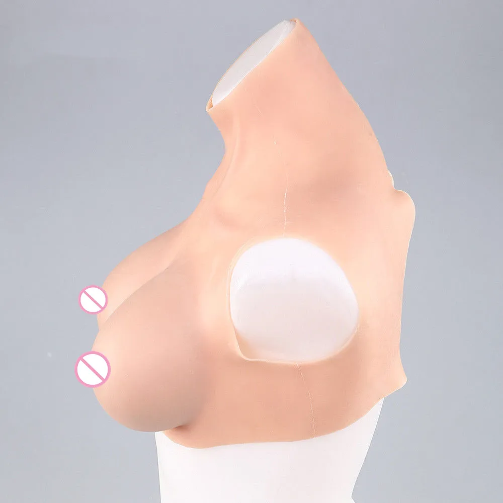 Chic E Cup Halfbody Silicone Breast Forms Clothes TG CD Artificial Boobs Enhancer Lingerie 2000g Color Beige Top Selling Product