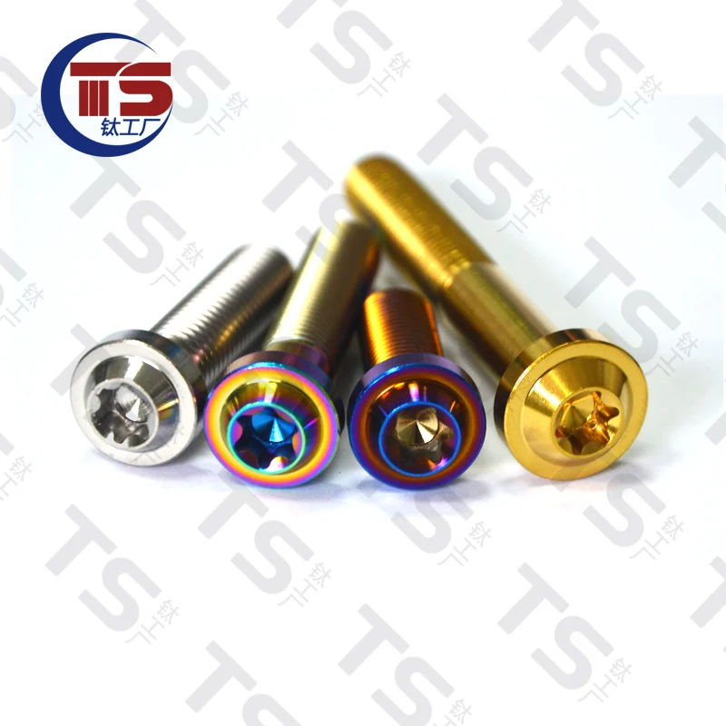 TS титановый болт шаг 1 25/1 5 мм M10X20/25/30/35 T50 звездообразные винты с сливовой головкой