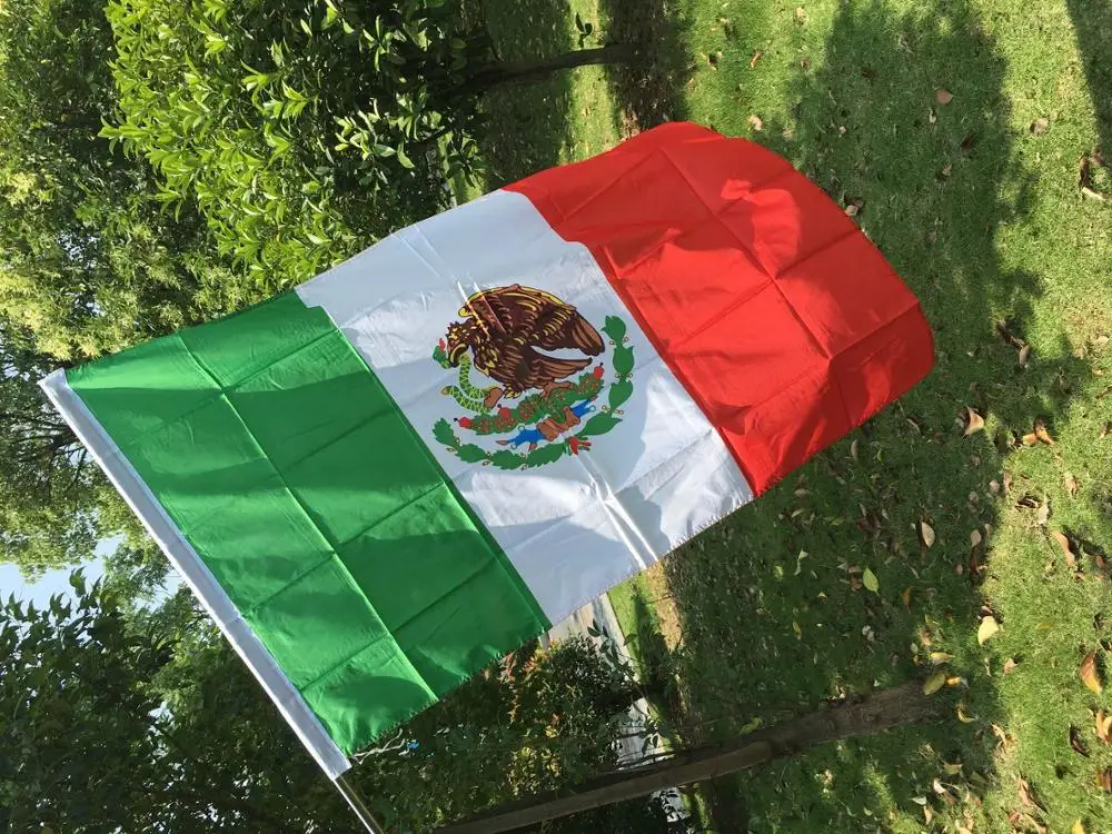 Бесплатная доставка флаги Мексики 90*150 см Мексиканский полиэстер подвесной флаг