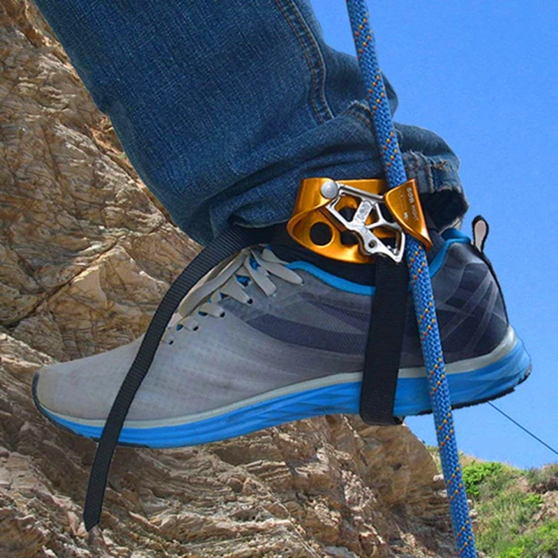 

Outdoor Left & Right Foot Ascender Riser Universal Outdoor Rock Climbing Mountaineering Equipment Gear Safe And Reliable New