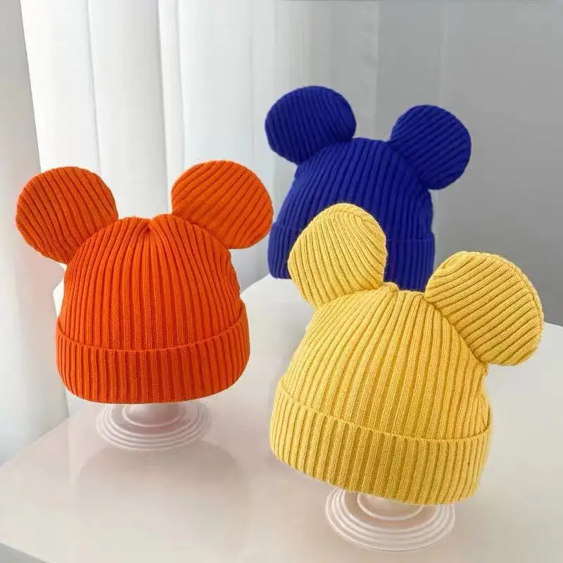 

Keelorn Baby Hat Winter Casual Hats Boy Girl Fashion Ear Bonnet Infant Solid Knitted Caps Toddler Kids Outdoor Warm Solid Hats
