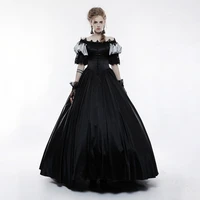 retro gothic gown long dress women cosplay clothes medieval renaissance ball gown dress lace short sleeves elegant lady cosplay