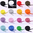 Плоские шнурки для обуви 1 пара, Прочные шнурки из полиэстера для спорта, кроссовки с шнурками карамельных цветов, ширина 8 мм, 120 см